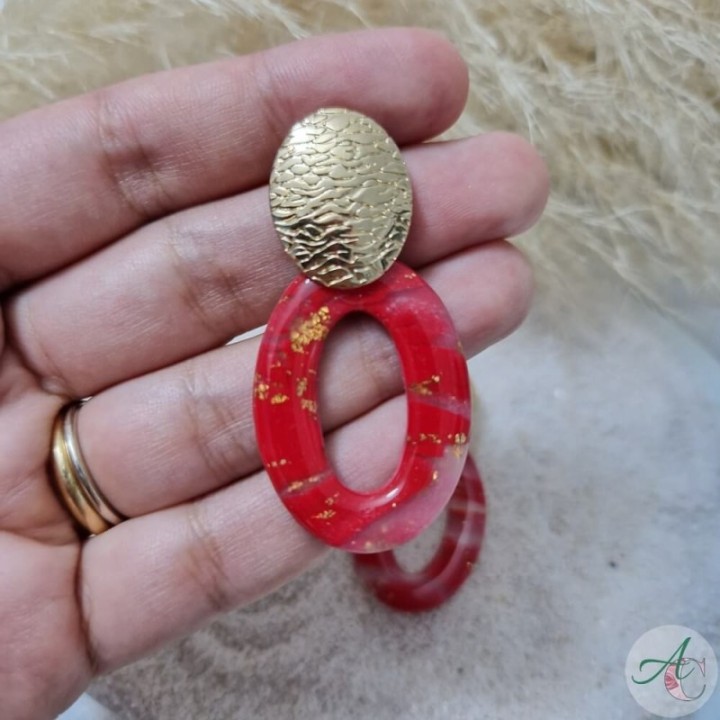 Oval Rojo oro