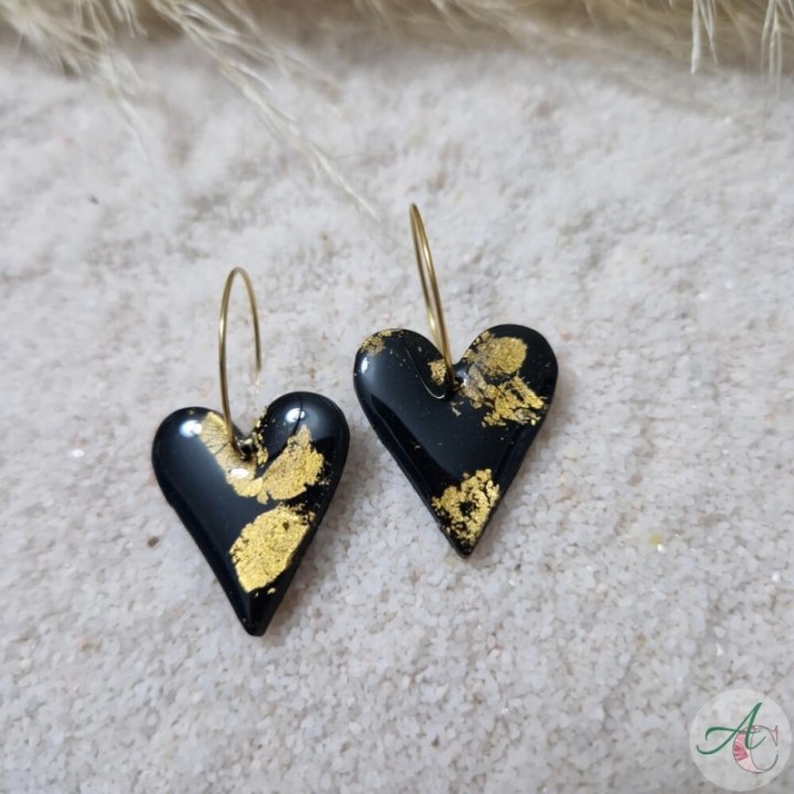 Hearts Negro & Oro