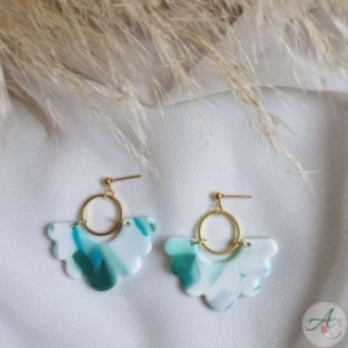 Abanico Verde y blanco